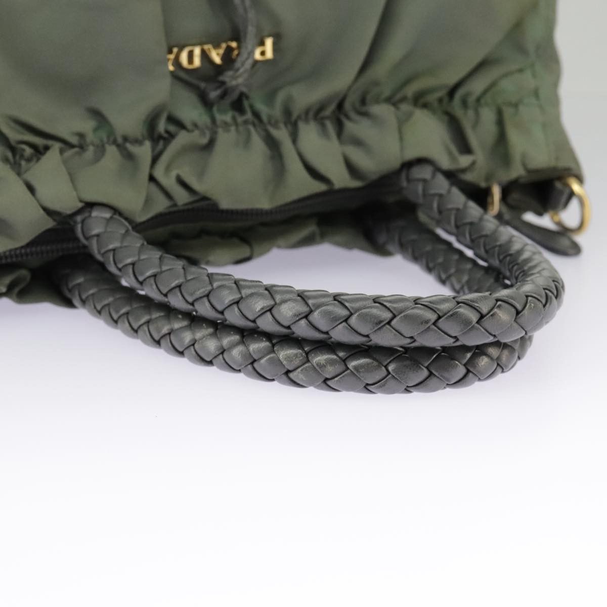 Prada Green Synthetic Handbag (Pre-Owned) Size ONE SIZE - 7 Thumbnail