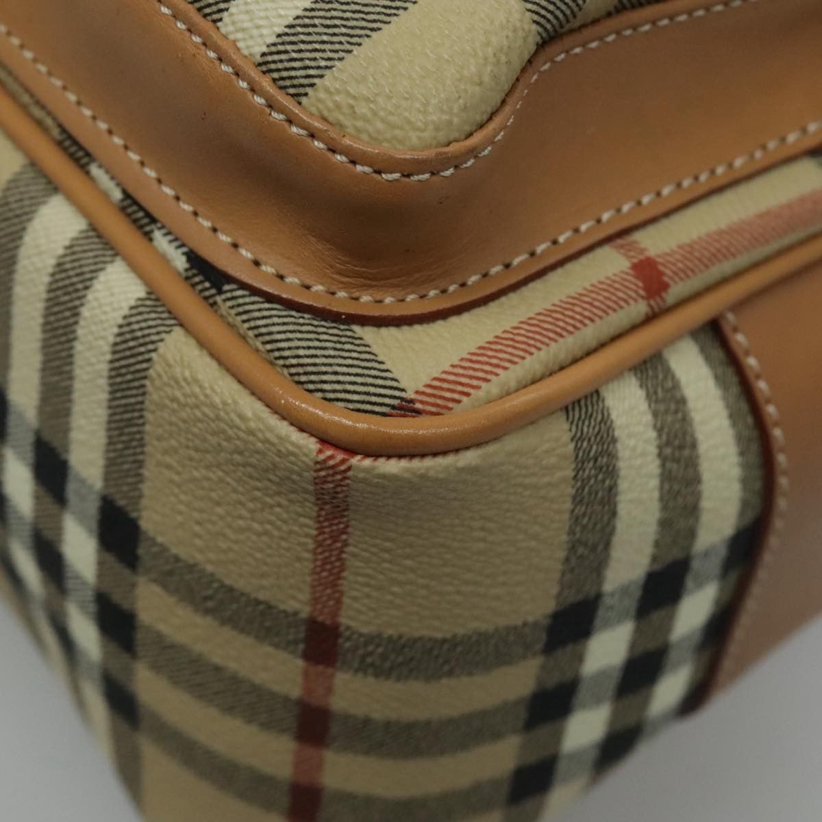 Burberry Nova Check Beige Canvas Shoulder Bag (Pre-Owned) Size ONE SIZE - 9 Thumbnail