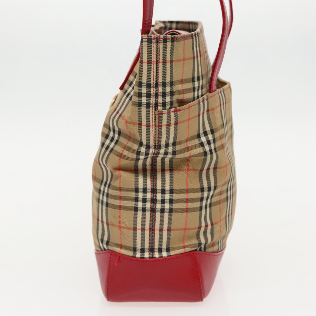 Burberry Nova Check Beige Canvas Shoulder Bag (Pre-Owned) Size ONE SIZE - 4 Thumbnail