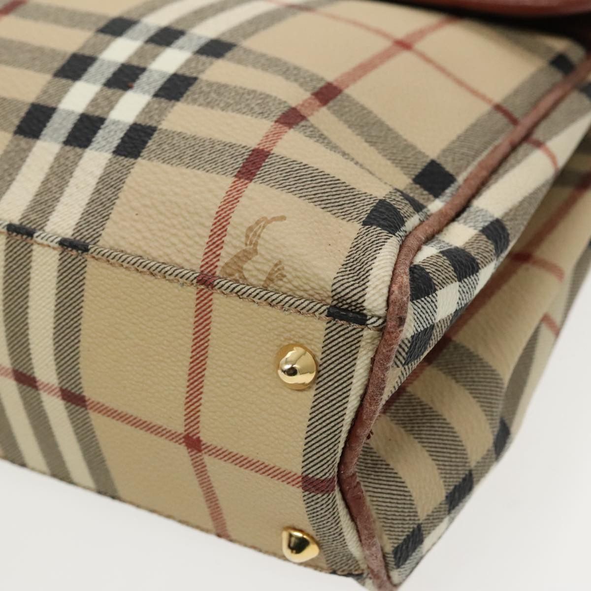 Burberry Nova Check Beige Canvas Handbag (Pre-Owned) Size ONE SIZE - 9 Thumbnail
