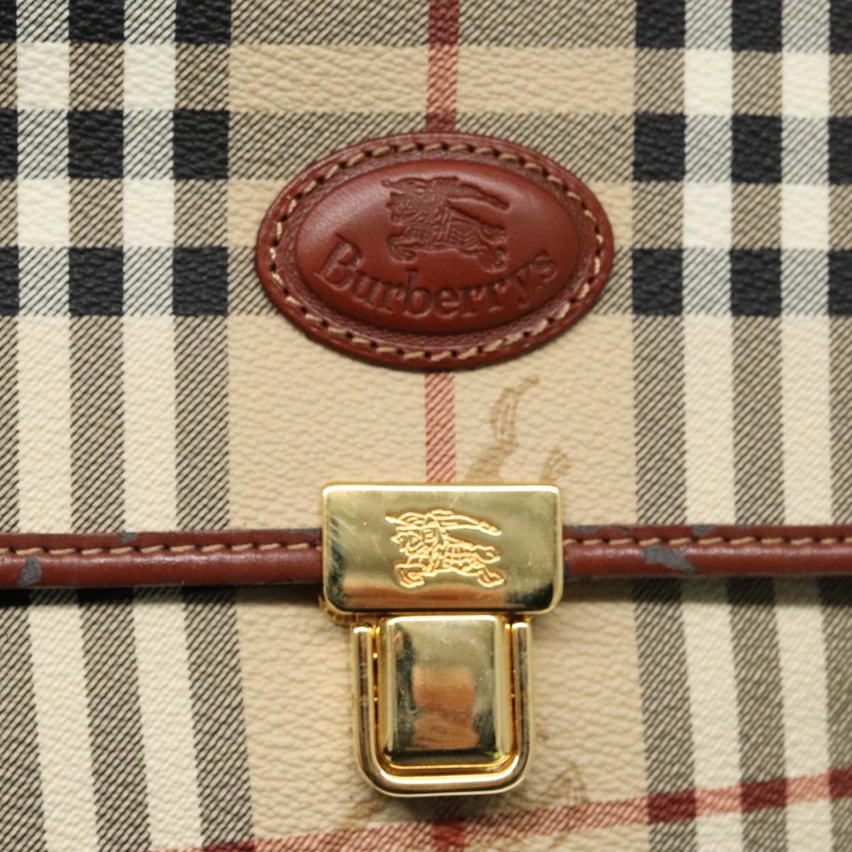 Burberry Nova Check Beige Canvas Handbag (Pre-Owned) Size ONE SIZE - 13 Thumbnail