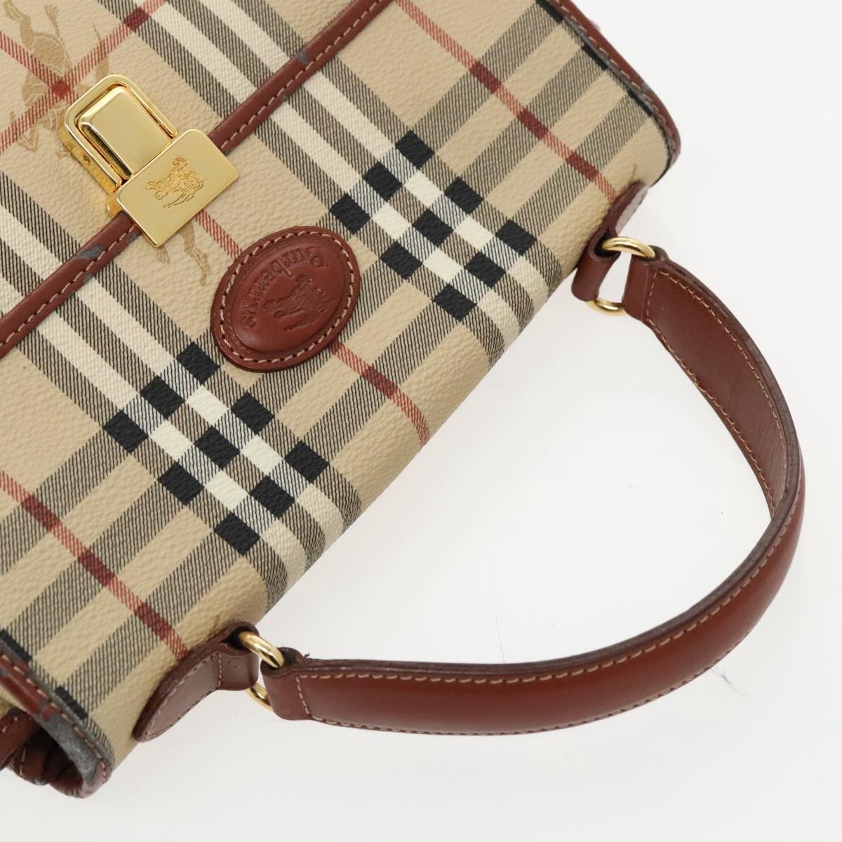 Burberry Nova Check Beige Canvas Handbag (Pre-Owned) Size ONE SIZE - 5 Thumbnail