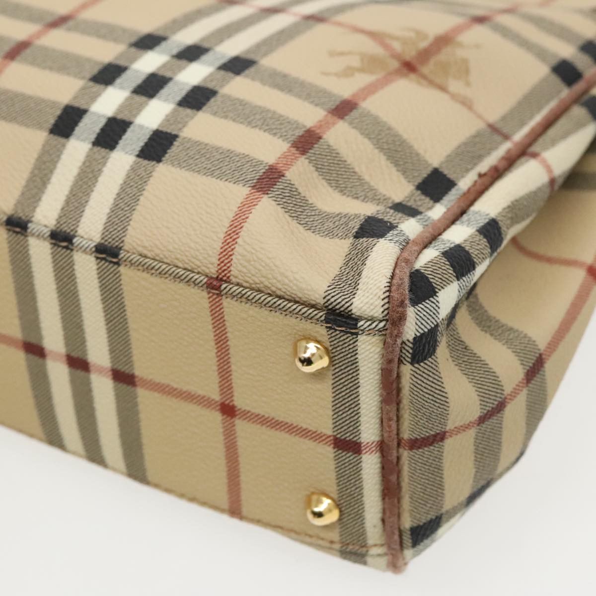 Burberry Nova Check Beige Canvas Handbag (Pre-Owned) Size ONE SIZE - 11 Thumbnail