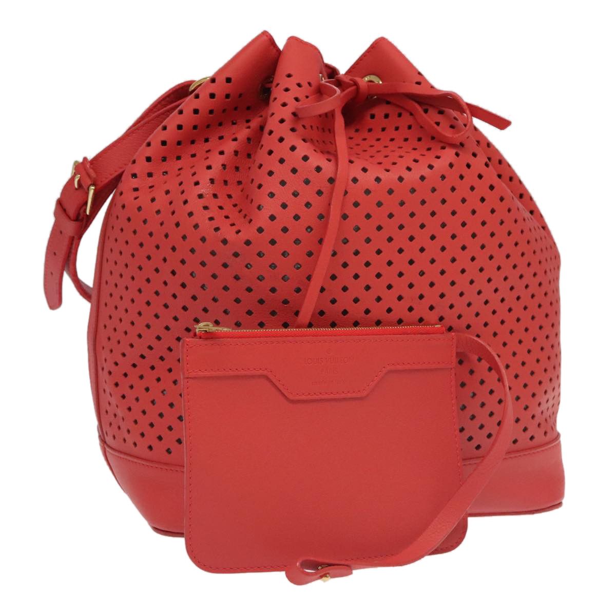 Louis Vuitton Noe Red Leather Shoulder Bag (Pre-Owned) Size ONE SIZE - 18 Thumbnail