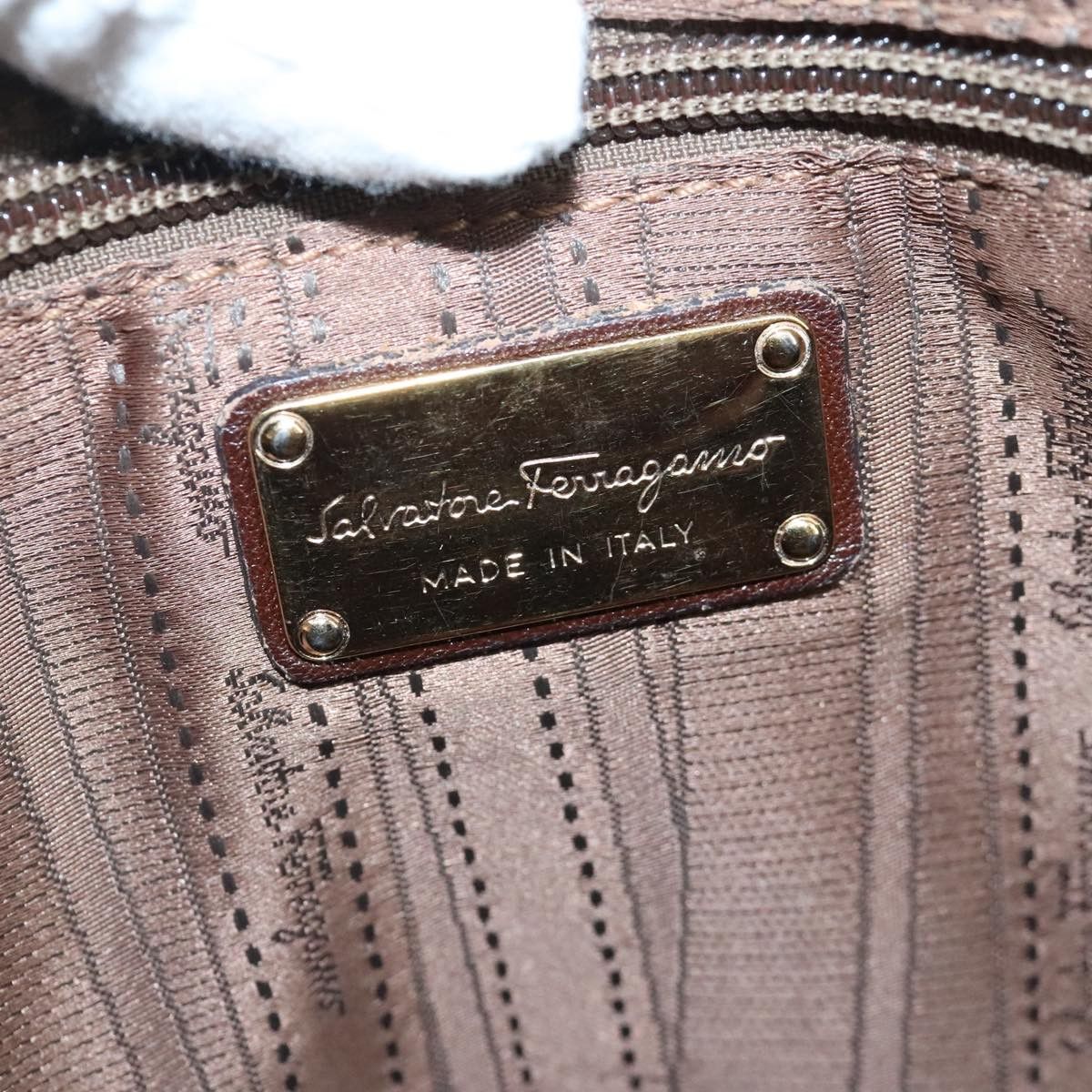 Salvatore Ferragamo Brown Leather Handbag (Pre-Owned) Size ONE SIZE - 13 Thumbnail
