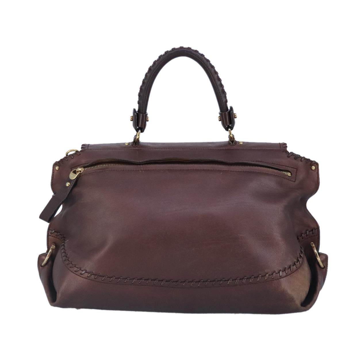 Salvatore Ferragamo Brown Leather Handbag (Pre-Owned) Size ONE SIZE - 2 Thumbnail