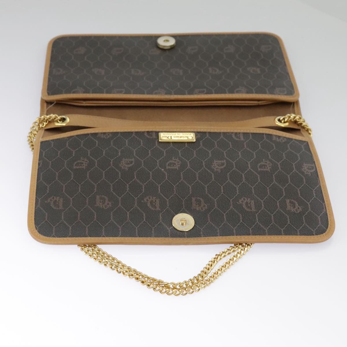 Dior Honeycomb Brown Canvas Shoulder Bag (Pre-Owned) Size ONE SIZE - 7 Thumbnail