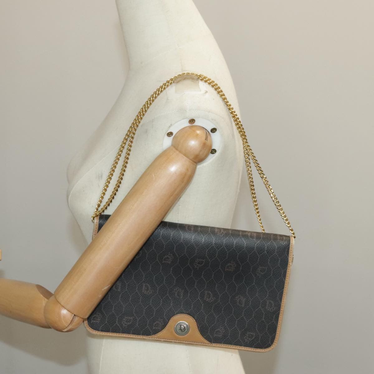 Dior Honeycomb Brown Canvas Shoulder Bag (Pre-Owned) Size ONE SIZE - 11 Thumbnail