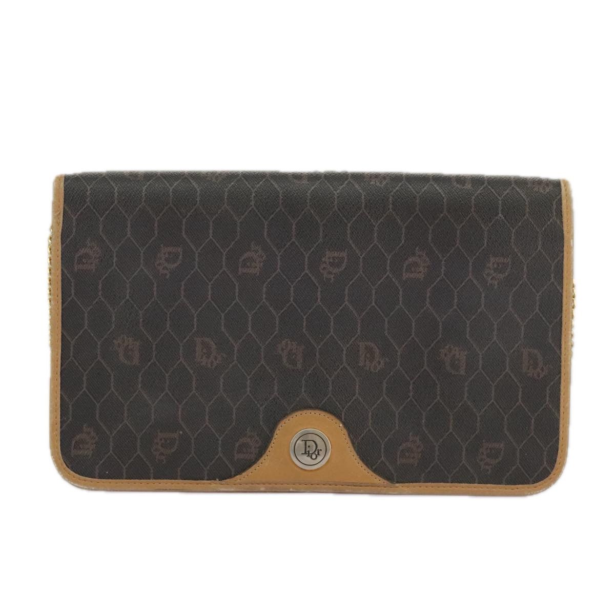 Dior Honeycomb Brown Canvas Shoulder Bag (Pre-Owned) Size ONE SIZE - 12 Thumbnail