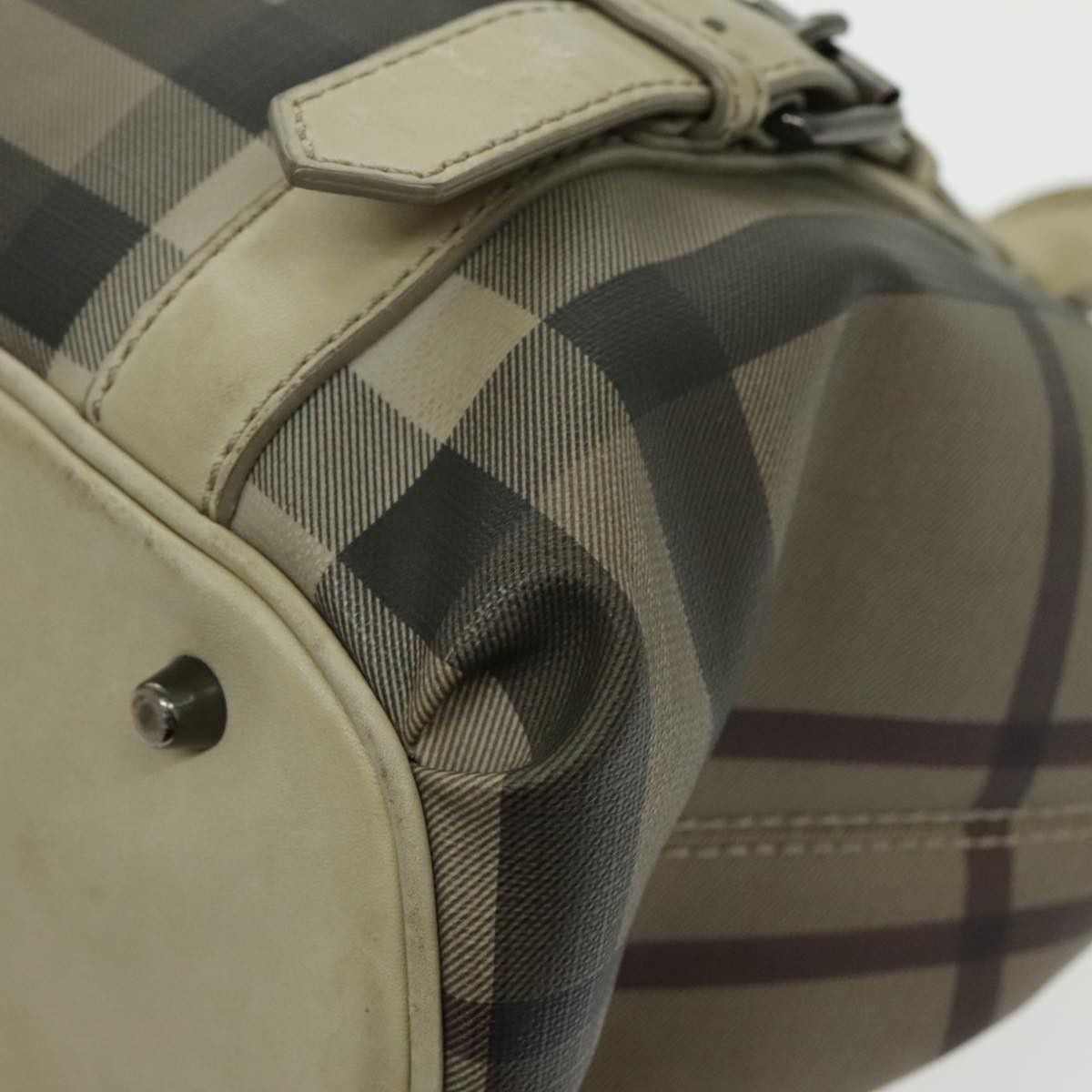 Burberry Nova Check Beige Canvas Handbag (Pre-Owned) Size ONE SIZE - 10 Thumbnail