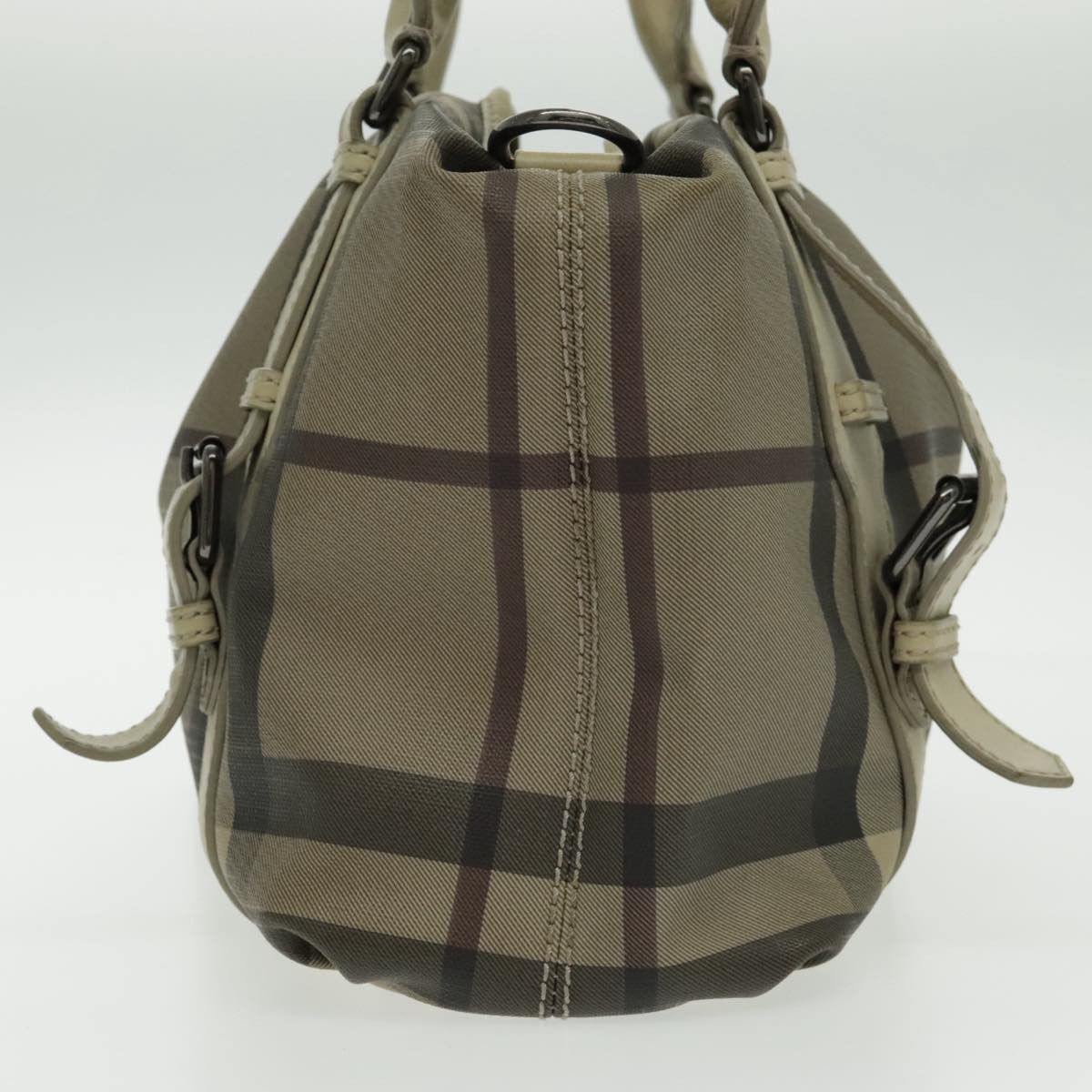 Burberry Nova Check Beige Canvas Handbag (Pre-Owned) Size ONE SIZE - 4 Thumbnail