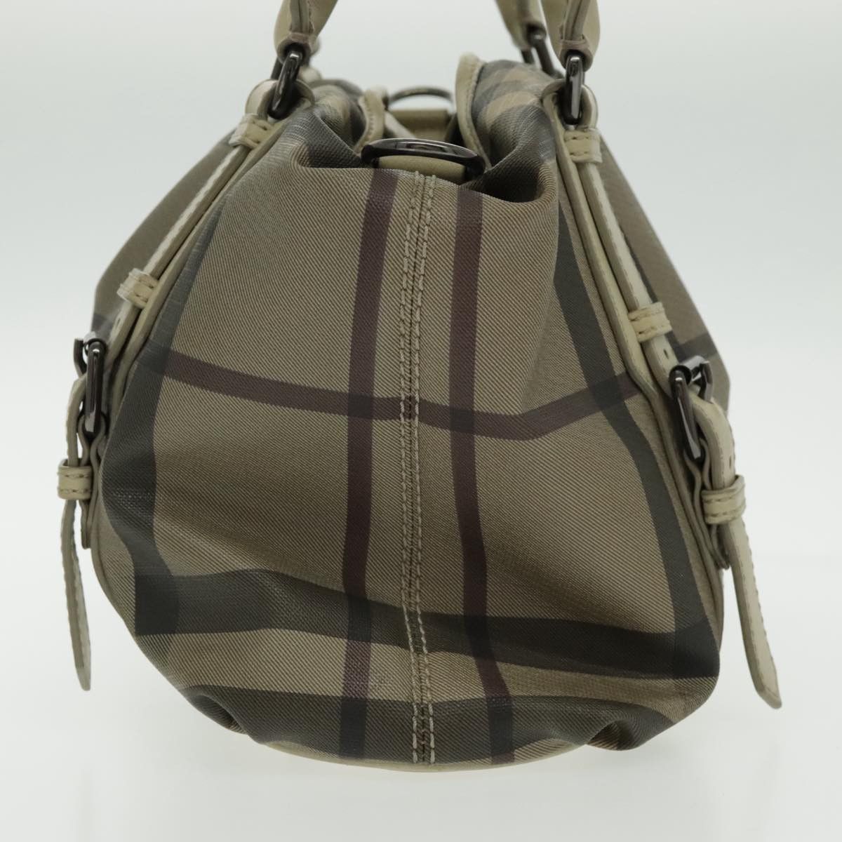 Burberry Nova Check Beige Canvas Handbag (Pre-Owned) Size ONE SIZE - 3 Thumbnail