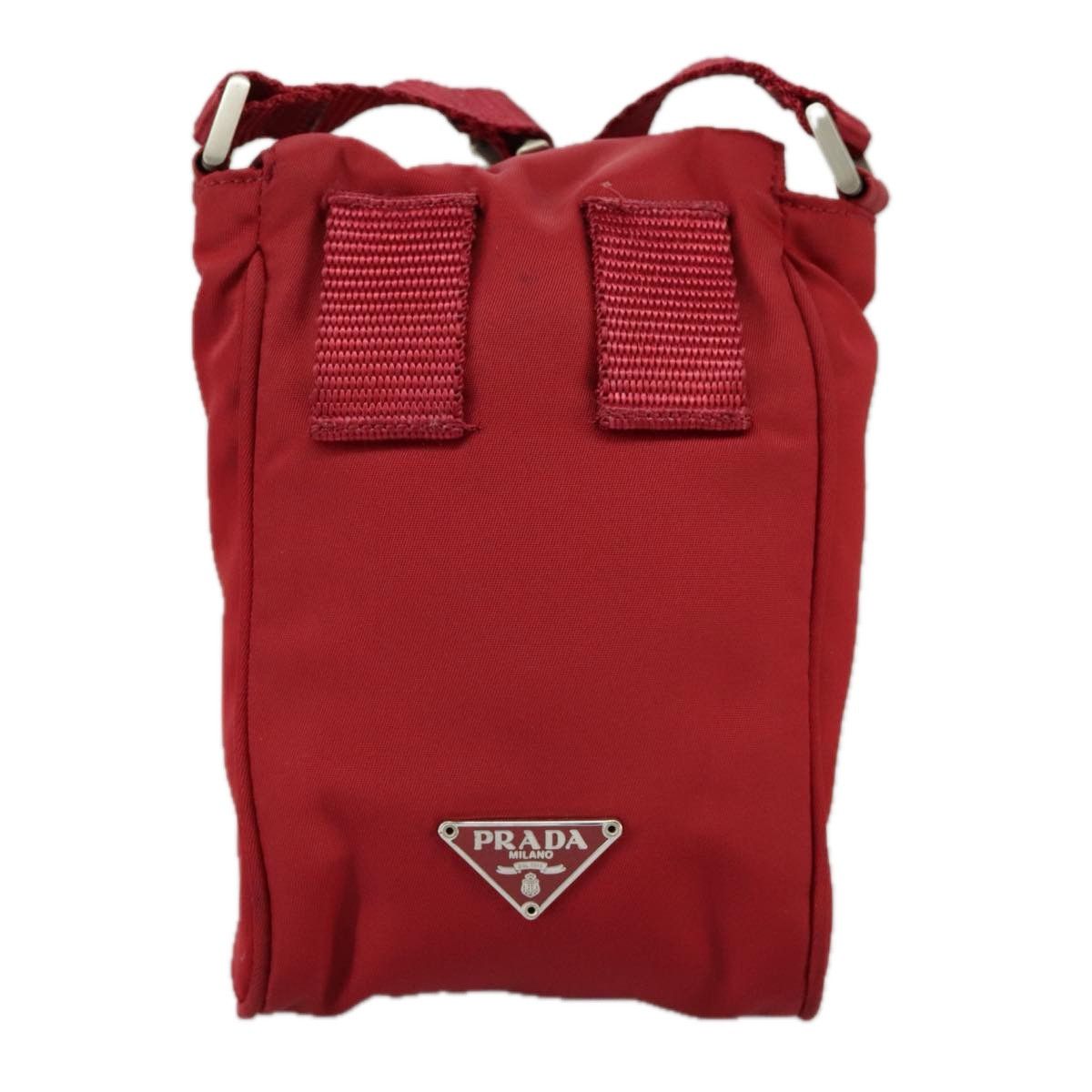 Prada Triangle Logo Red Synthetic Clutch Bag (Pre-Owned) Size ONE SIZE - 3 Thumbnail