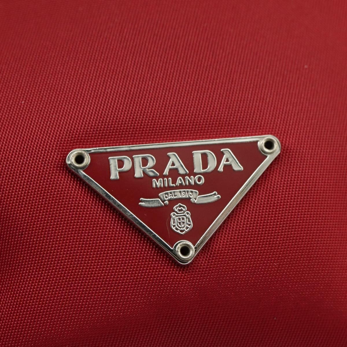 Prada Triangle Logo Red Synthetic Clutch Bag (Pre-Owned) Size ONE SIZE - 14 Thumbnail
