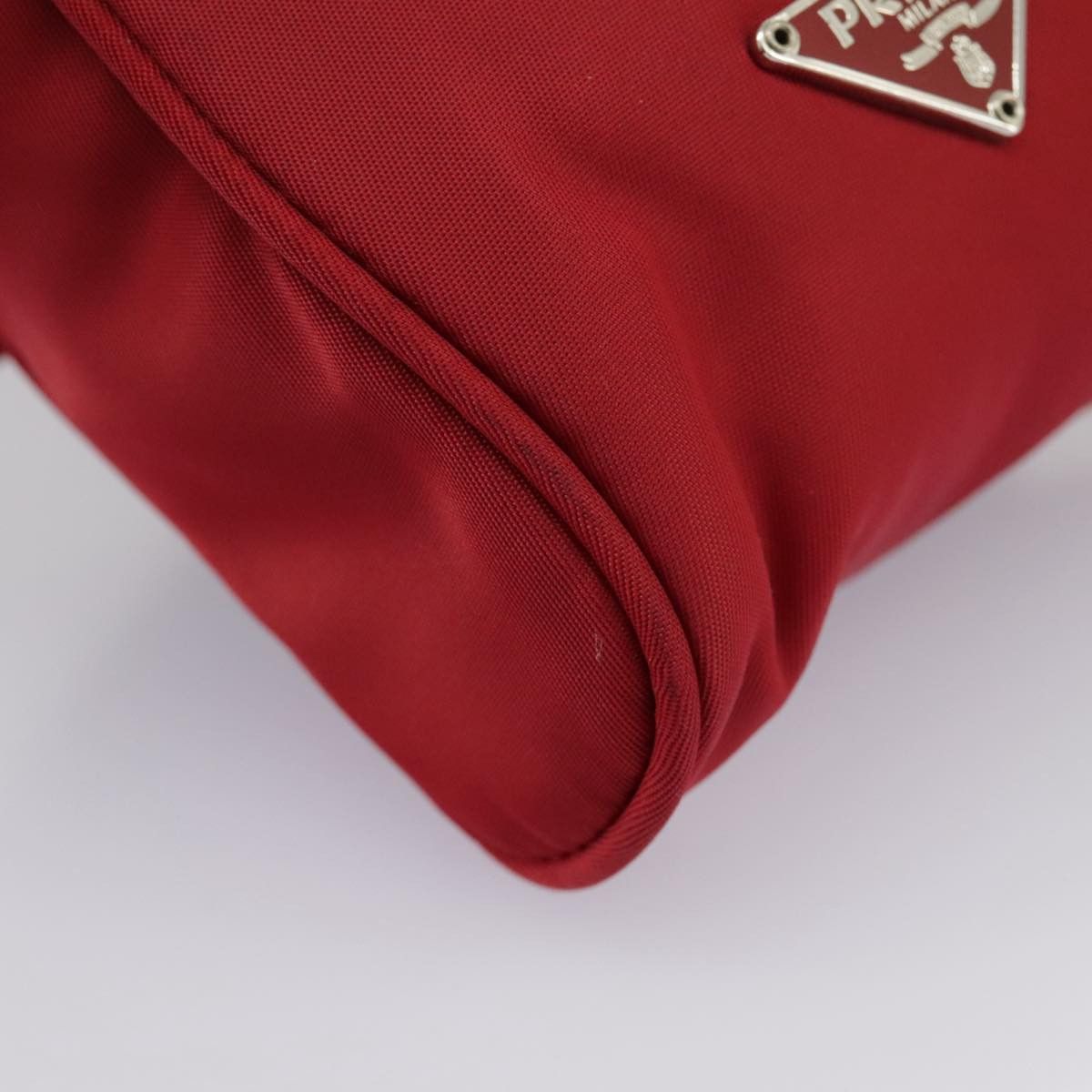 Prada Triangle Logo Red Synthetic Clutch Bag (Pre-Owned) Size ONE SIZE - 12 Thumbnail