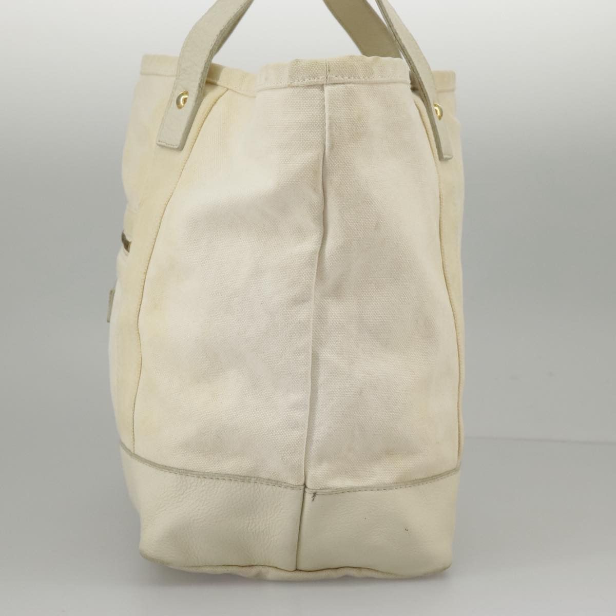 Burberry Blue Label White Canvas Tote Bag (Pre-Owned) Size ONE SIZE - 4 Thumbnail