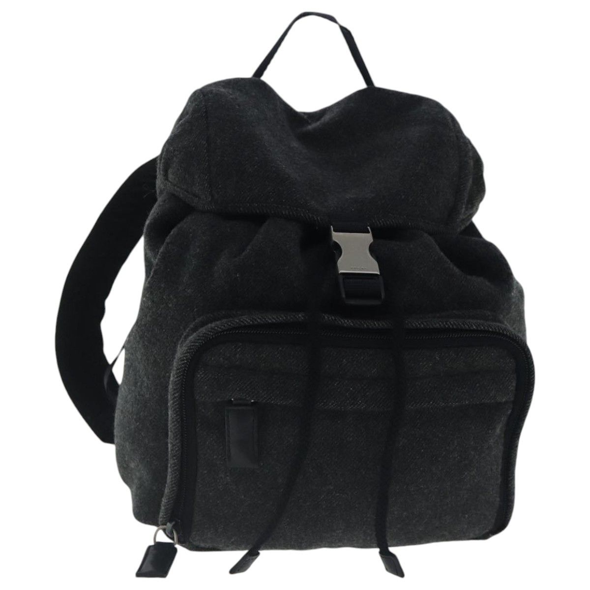 Prada Triangle Logo Green Wool Backpack Bag (Pre-Owned) Size ONE SIZE - 18 Thumbnail