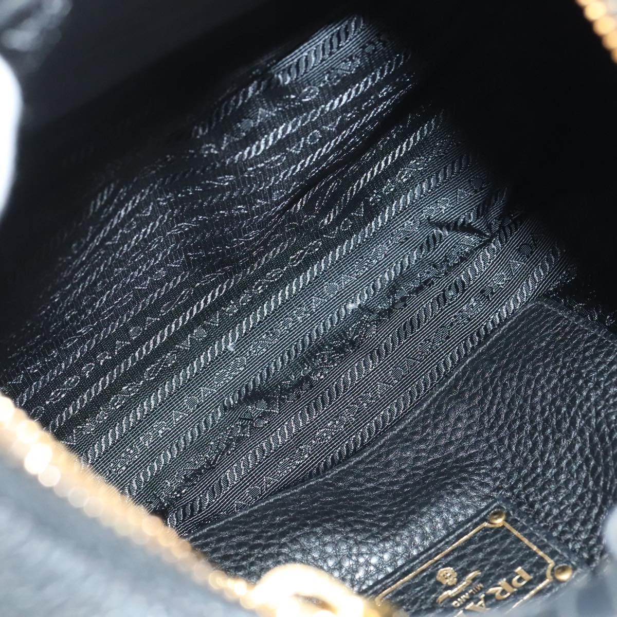 Prada Vitello Black Leather Shoulder Bag (Pre-Owned) Size ONE SIZE - 12 Thumbnail