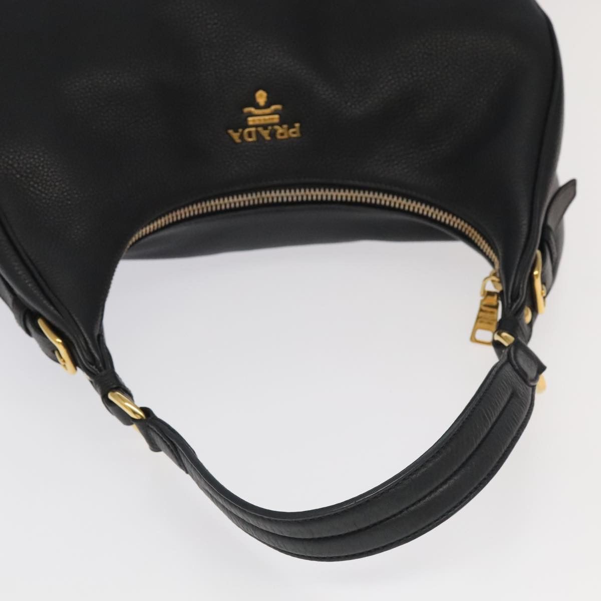 Prada Vitello Black Leather Shoulder Bag (Pre-Owned) Size ONE SIZE - 5 Thumbnail