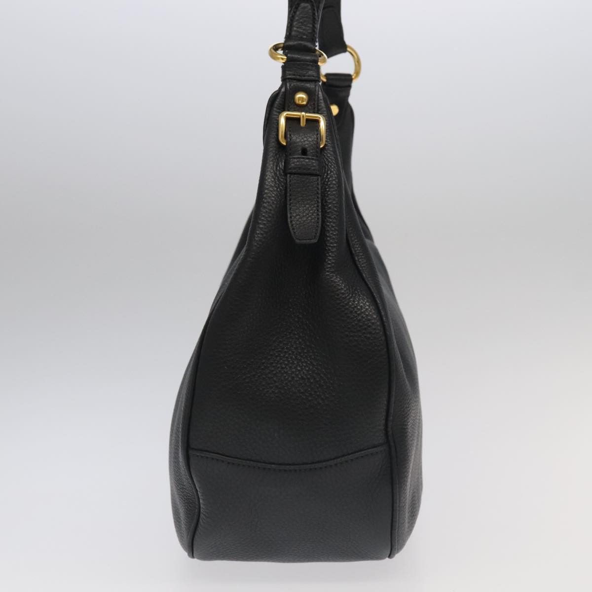 Prada Vitello Black Leather Shoulder Bag (Pre-Owned) Size ONE SIZE - 3 Thumbnail