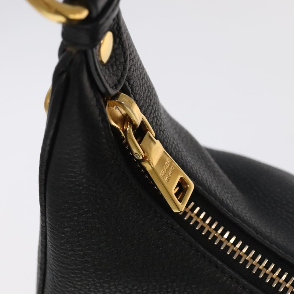 Prada Vitello Black Leather Shoulder Bag (Pre-Owned) Size ONE SIZE - 11 Thumbnail
