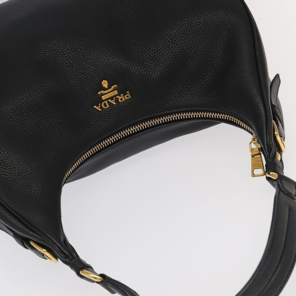 Prada Vitello Black Leather Shoulder Bag (Pre-Owned) Size ONE SIZE - 18 Thumbnail