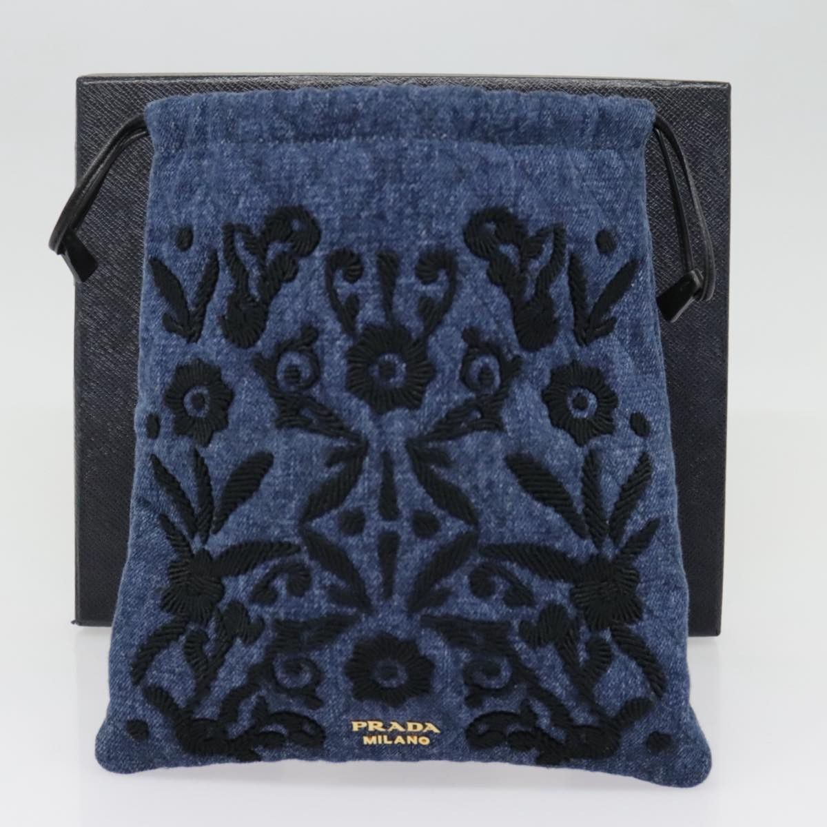 Prada Navy Denim - Jeans Clutch Bag (Pre-Owned) Size ONE SIZE - 13 Thumbnail