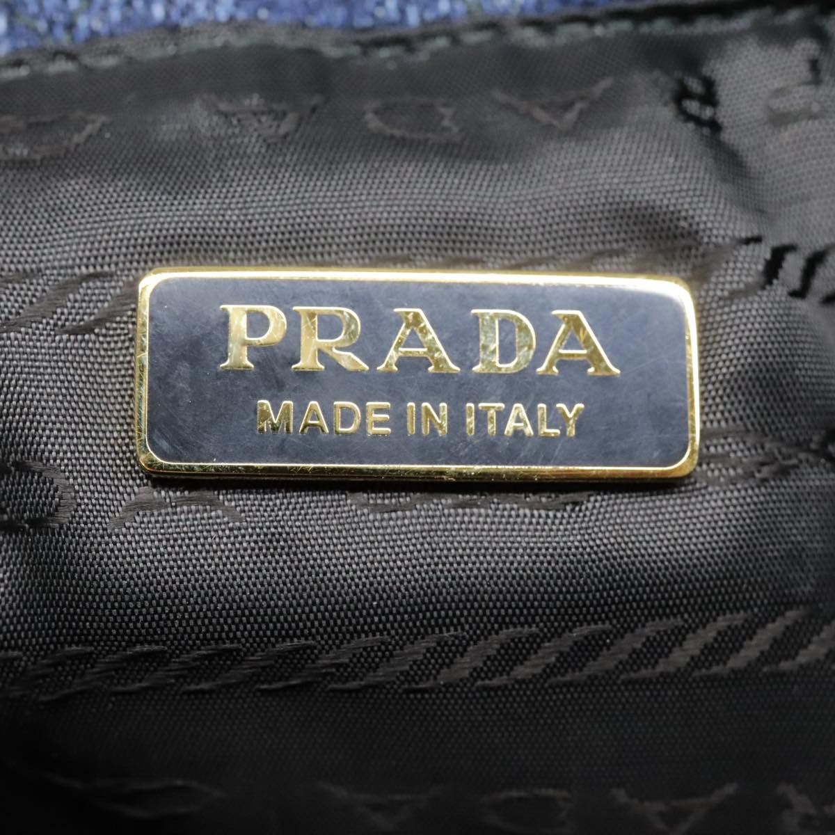 Prada Navy Denim - Jeans Clutch Bag (Pre-Owned) Size ONE SIZE - 11 Thumbnail
