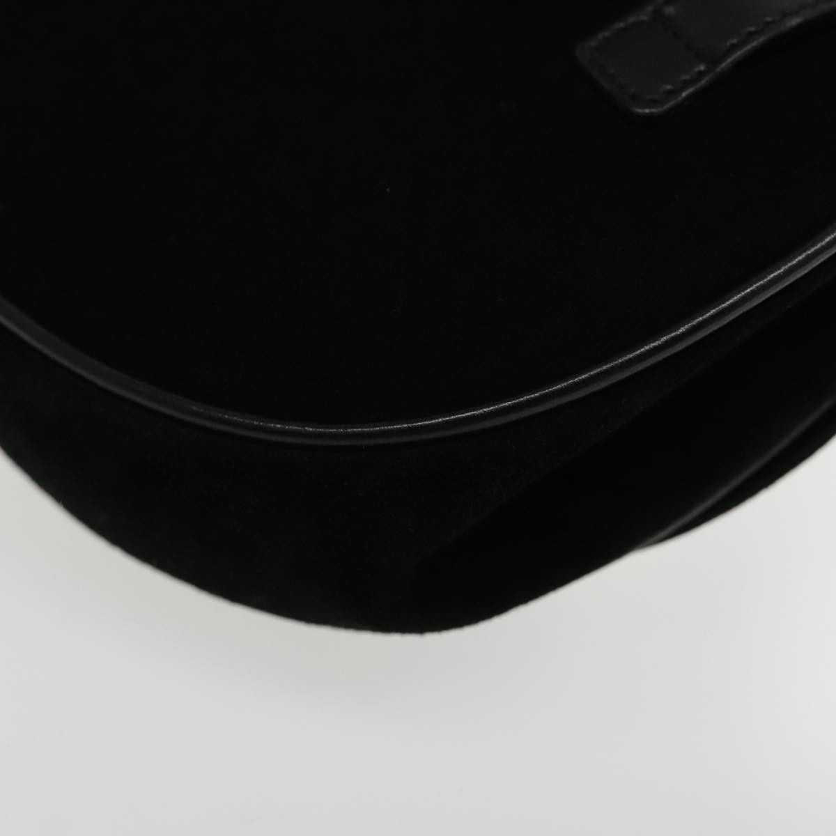 Salvatore Ferragamo Gancini Black Suede Shoulder Bag (Pre-Owned) Size ONE SIZE - 8 Thumbnail