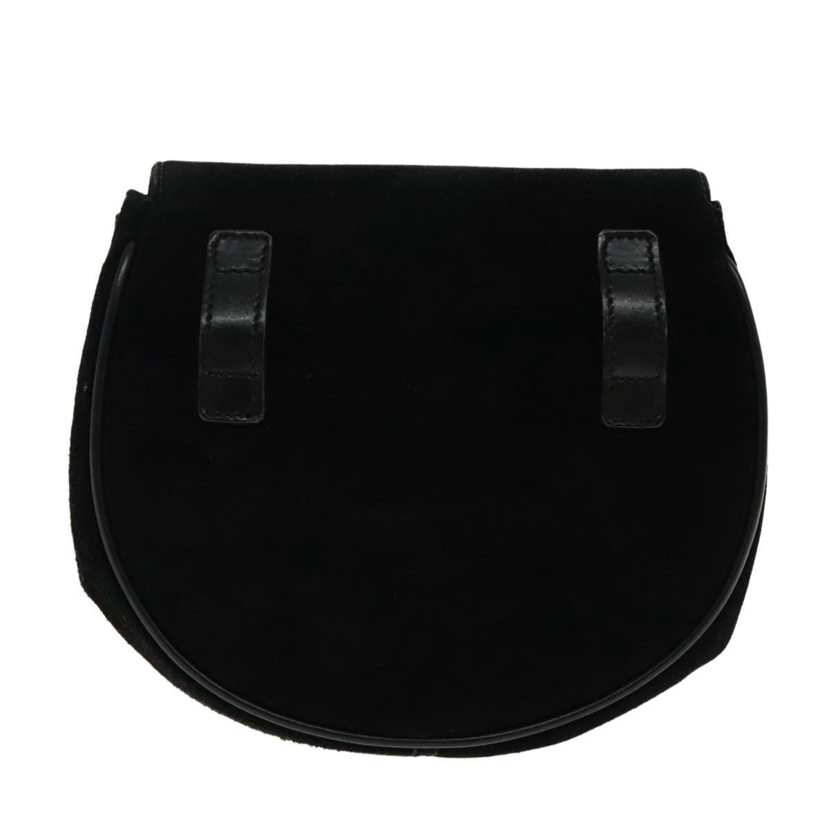 Salvatore Ferragamo Gancini Black Suede Shoulder Bag (Pre-Owned) Size ONE SIZE - 2 Thumbnail