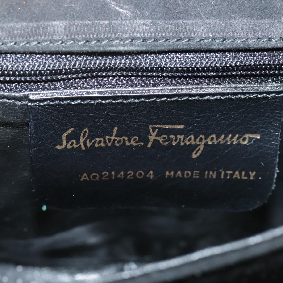 Salvatore Ferragamo Gancini Black Suede Shoulder Bag (Pre-Owned) Size ONE SIZE - 13 Thumbnail