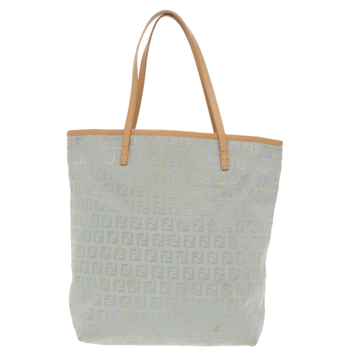 Fendi Zucchino Blue Canvas Tote Bag (Pre-Owned) Size ONE SIZE - 2 Thumbnail