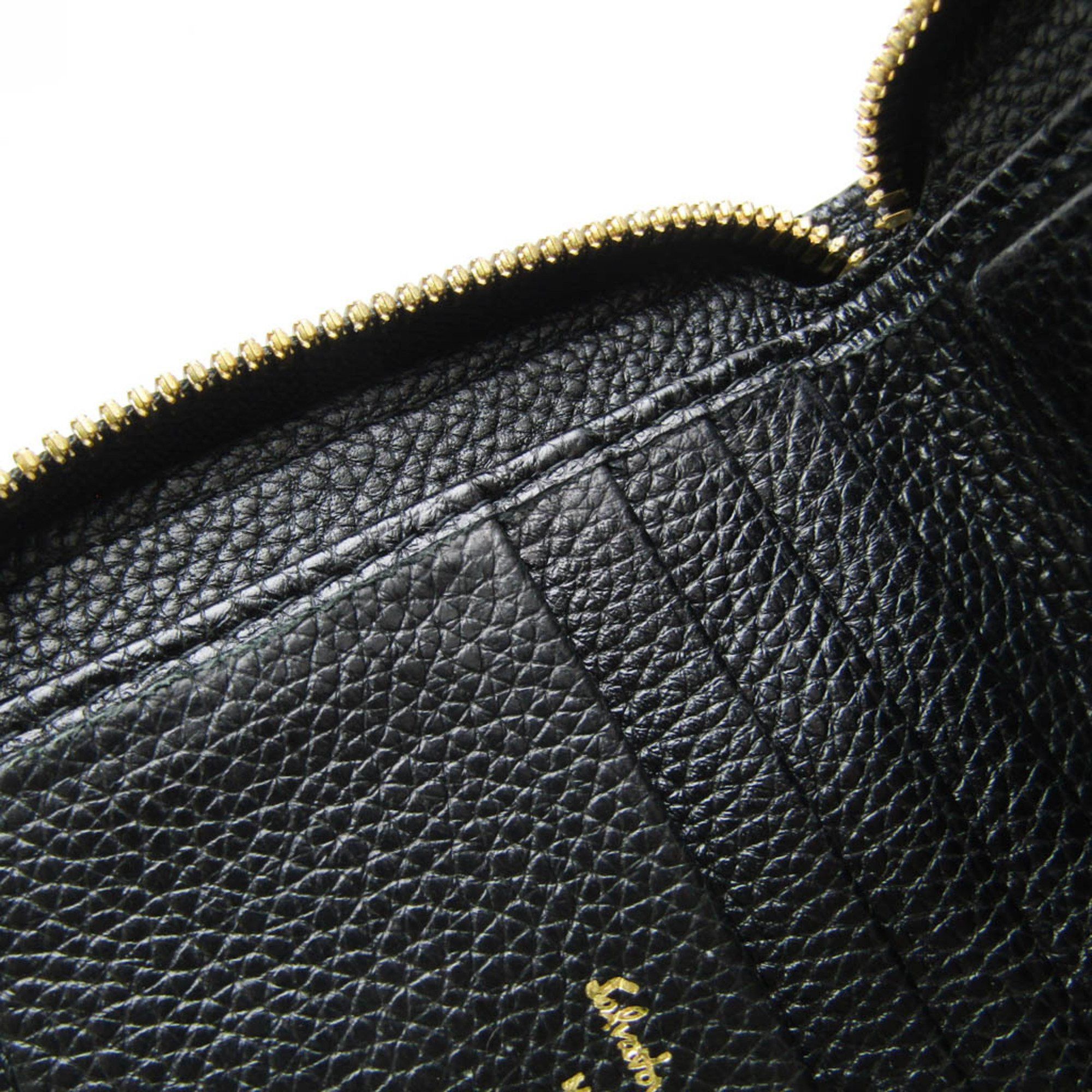Salvatore Ferragamo Black Leather Wallet (Pre-Owned) Size ONE SIZE - 11 Thumbnail