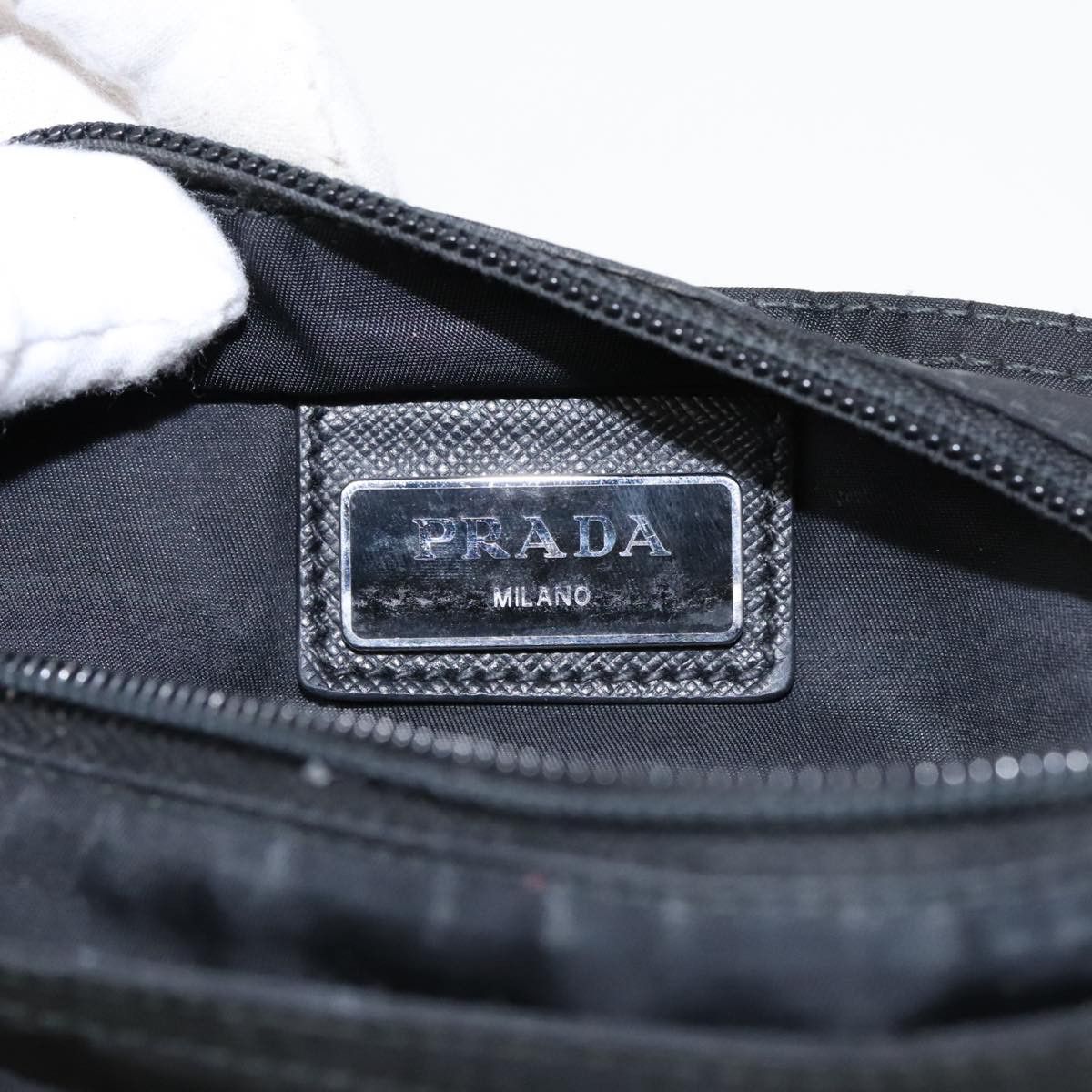 Prada Tessuto Black Synthetic Shoulder Bag (Pre-Owned) Size ONE SIZE - 10 Thumbnail