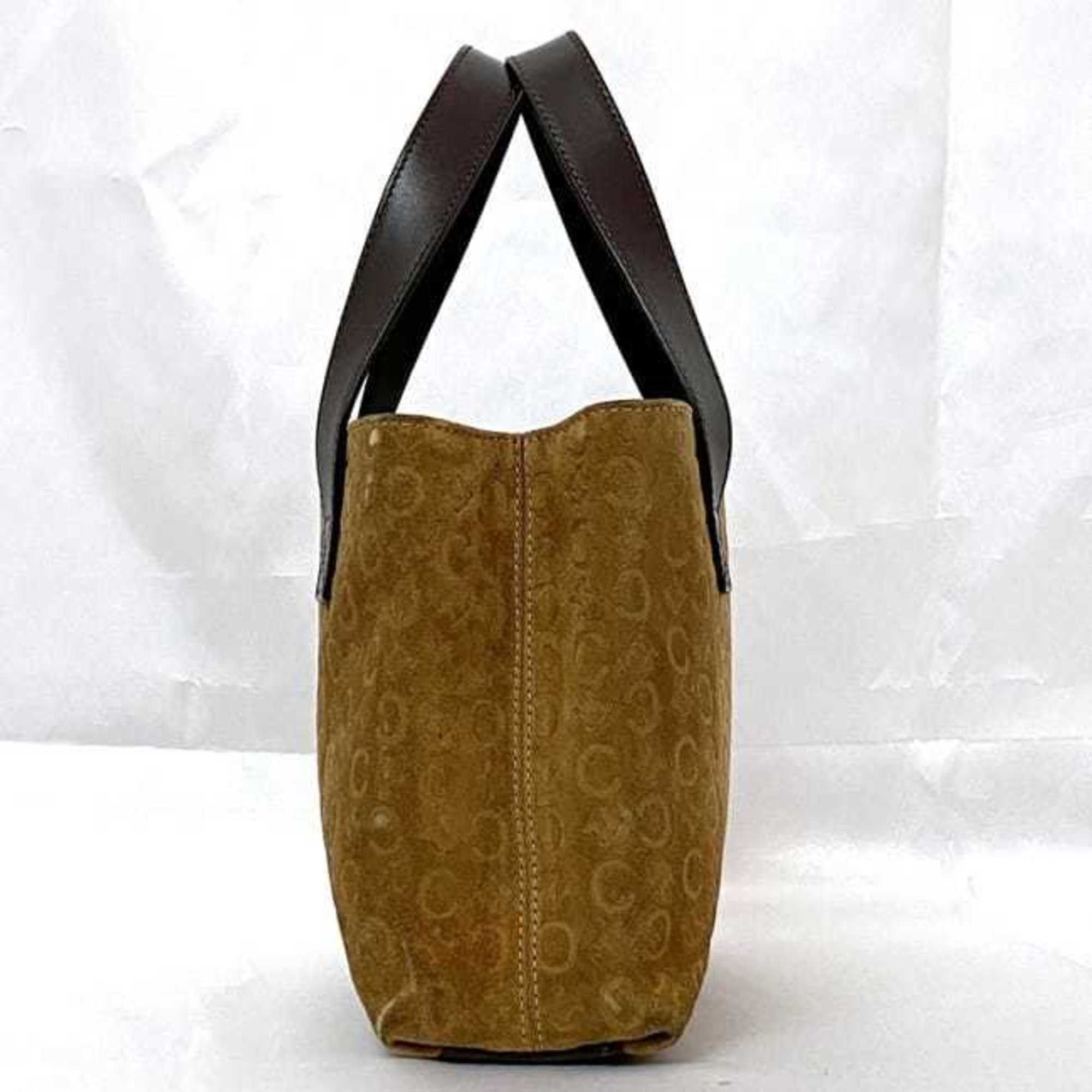 Celine Celine handbag ec-21804 brown C Macadam MC 99/2 suede leather CELINE women's Size ONE SIZE - 3 Thumbnail