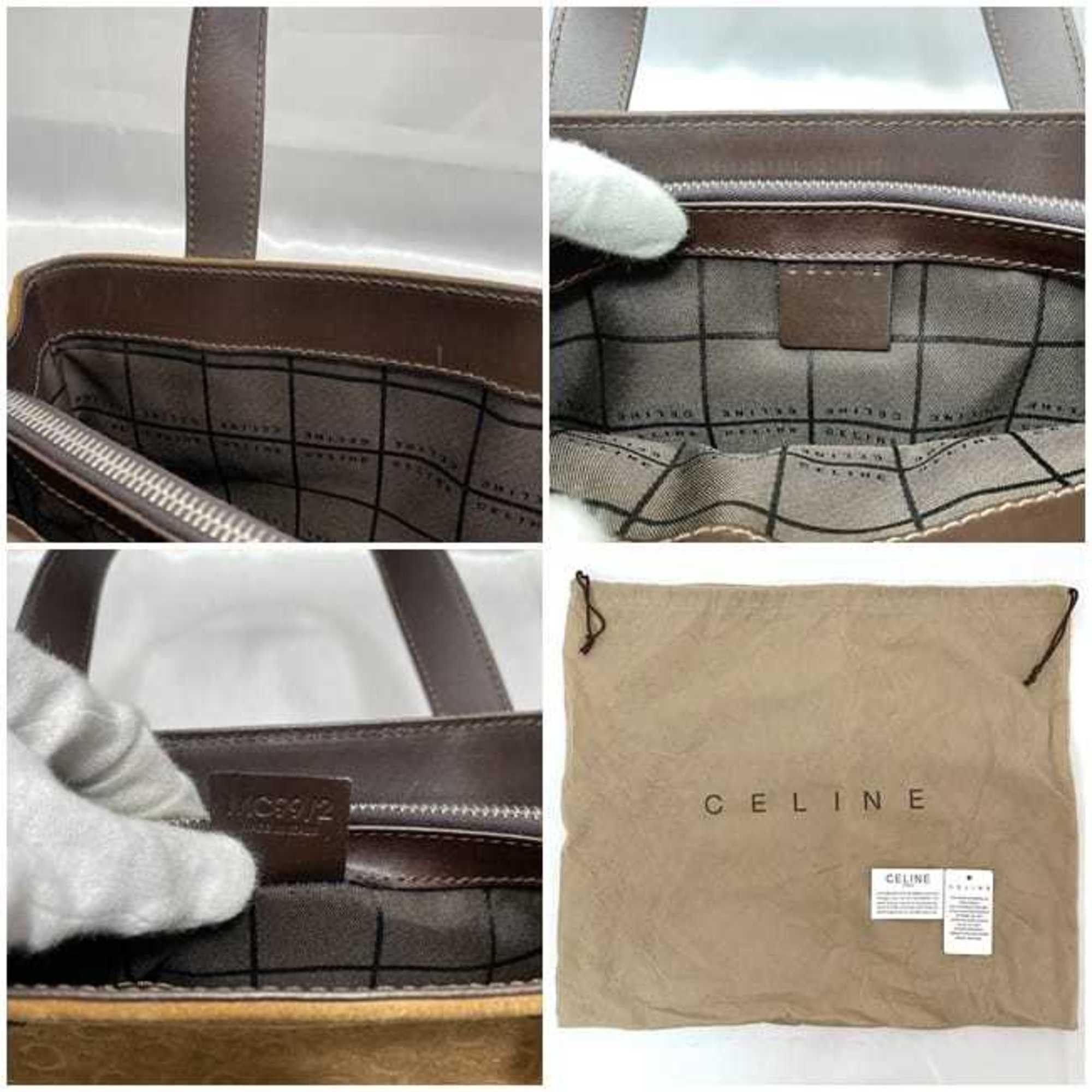 Celine Celine handbag ec-21804 brown C Macadam MC 99/2 suede leather CELINE women's Size ONE SIZE - 11 Thumbnail