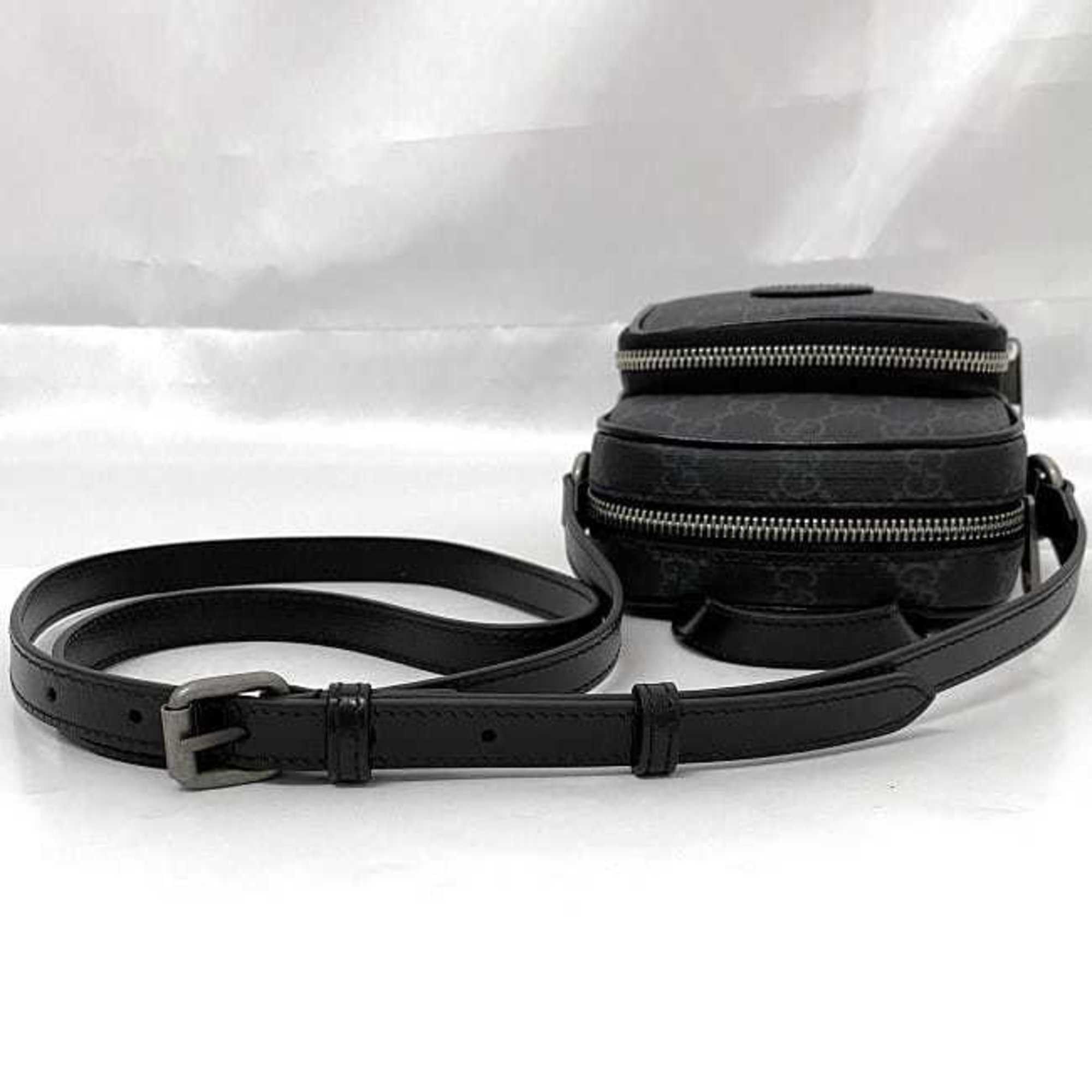 Gucci Gucci Shoulder Bag f-21810 Black Interlocking 672952 92TCN 1000U PVC Leather 0416 GUCCI Pochette Crossbody GG Supreme Unisex Women Men Size ONE SIZE - 10 Thumbnail
