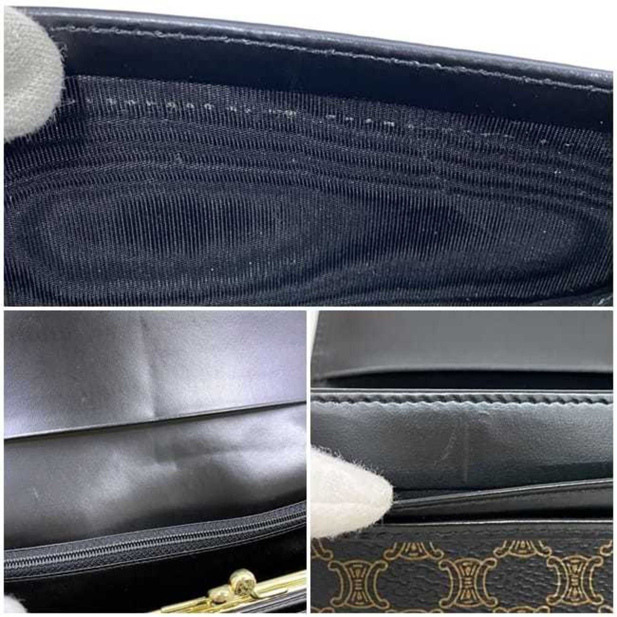 Celine Celine Bi-fold Long Wallet f-21899 Black Brown Macadam DF 0P227 300 00 PVC Leather M/00/1 CELINE Flap with Clasp Size ONE SIZE - 8 Thumbnail