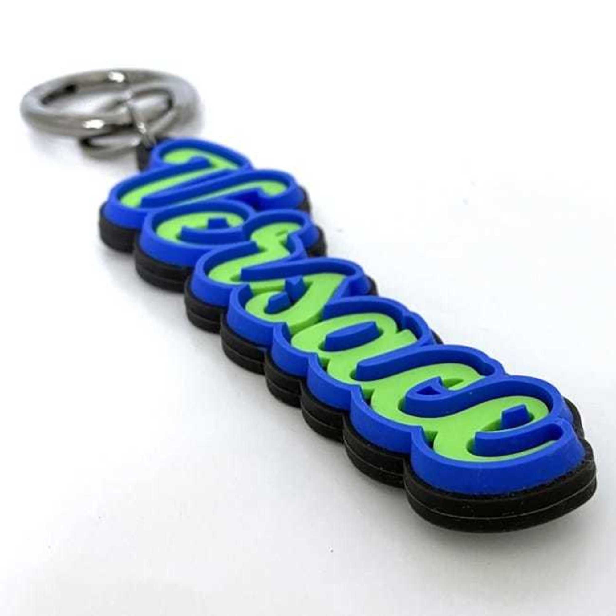 Versace Versace Keychain ec-21857 Green Blue Rubber Metal VERSACE Keyring Charm Bag Women Men Size ONE SIZE - 6 Thumbnail