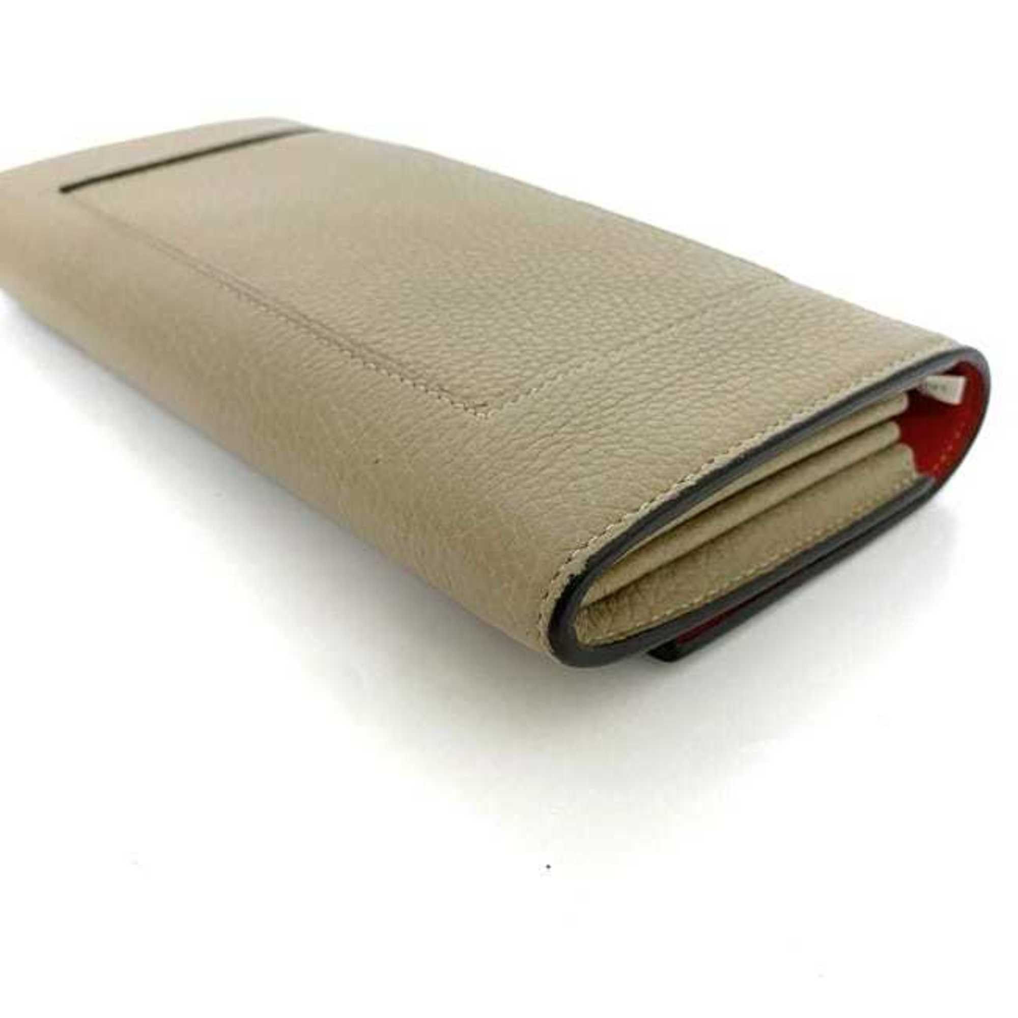 Celine Celine Bi-fold Long Wallet Large Multi-function ec-21822 Beige Red 101673AFE Leather S-PG-4175 CELINE Flap Grain Women's Size ONE SIZE - 5 Thumbnail