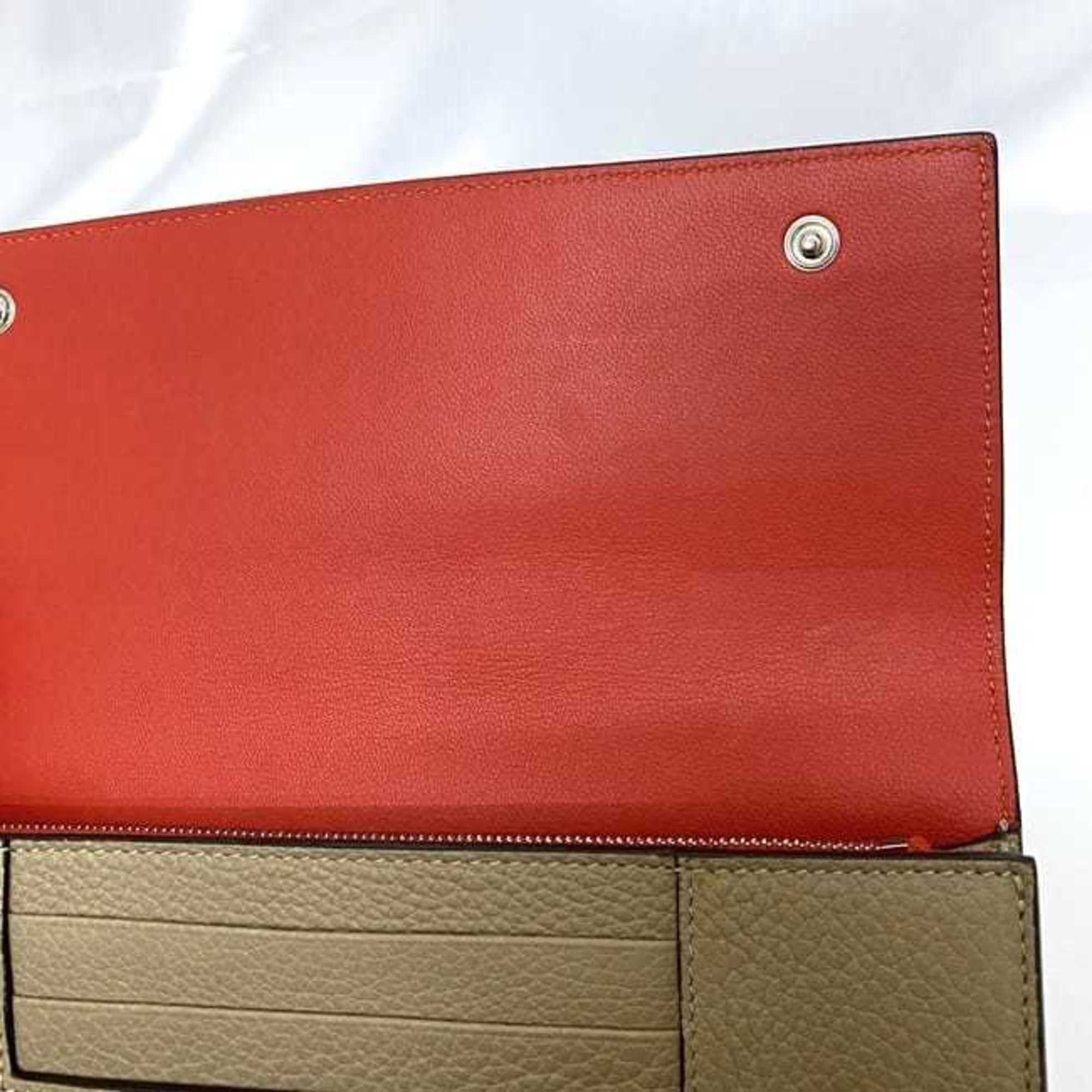 Celine Celine Bi-fold Long Wallet Large Multi-function ec-21822 Beige Red 101673AFE Leather S-PG-4175 CELINE Flap Grain Women's Size ONE SIZE - 9 Thumbnail