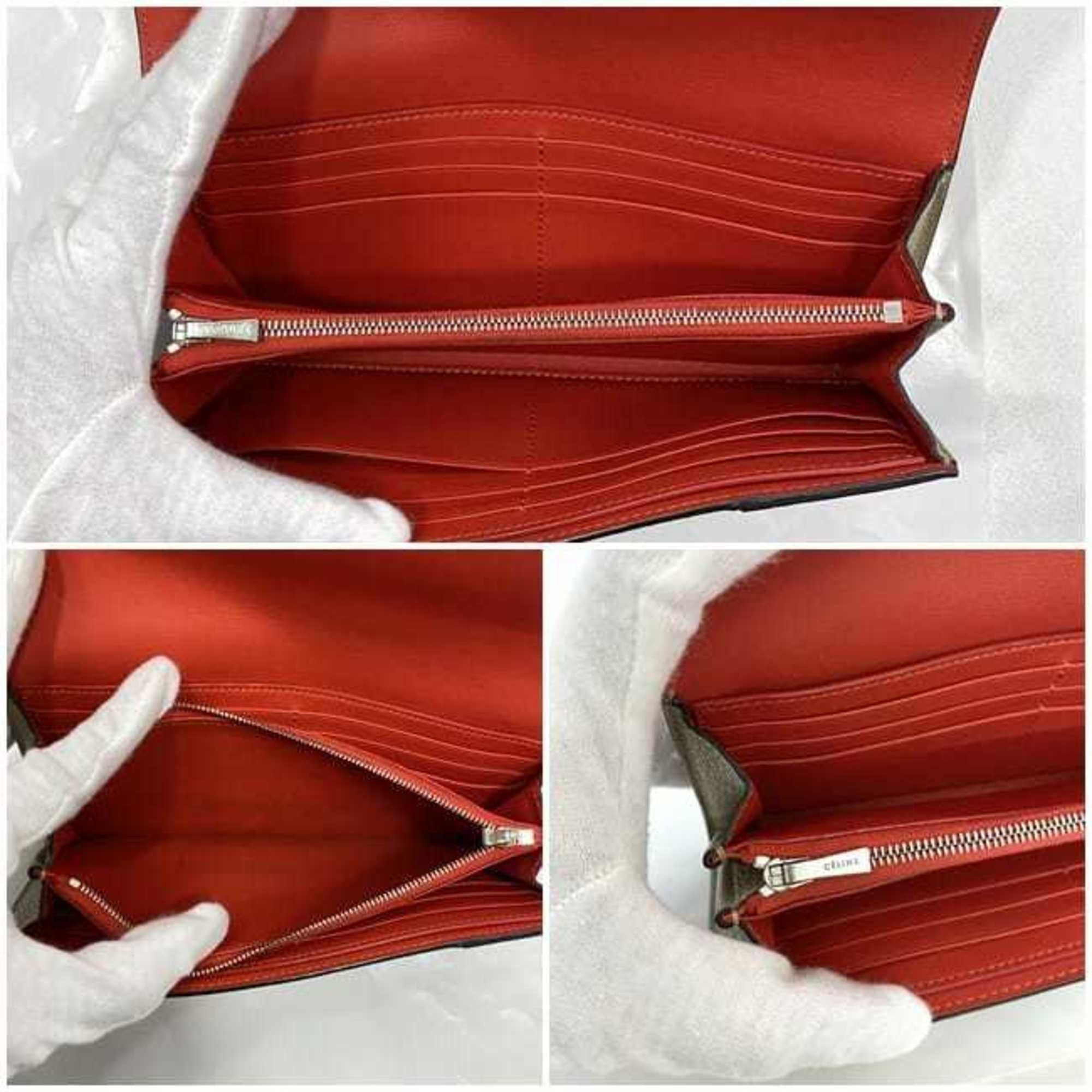 Celine Celine Bi-fold Long Wallet Large Multi-function ec-21822 Beige Red 101673AFE Leather S-PG-4175 CELINE Flap Grain Women's Size ONE SIZE - 10 Thumbnail