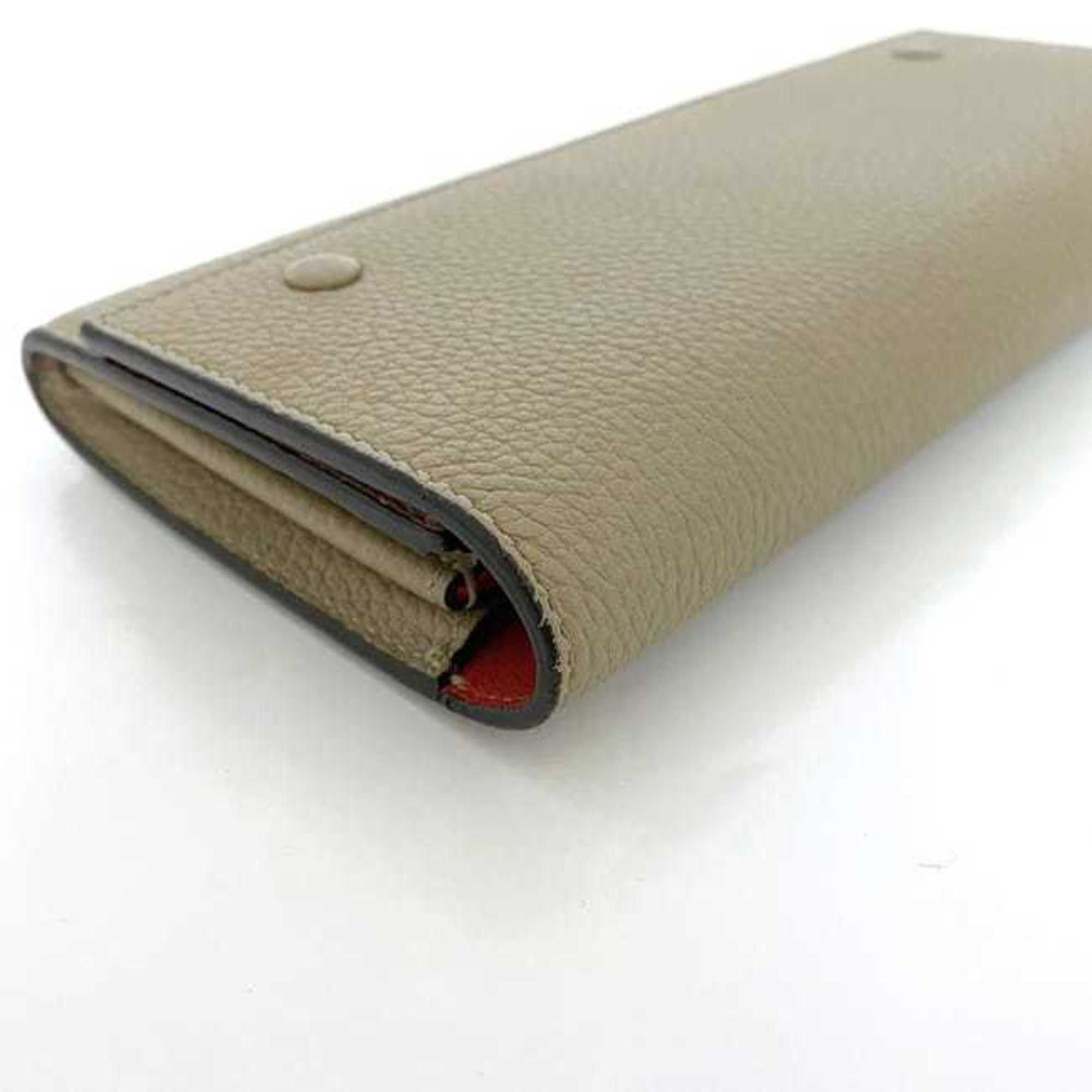 Celine Celine Bi-fold Long Wallet Large Multi-function ec-21822 Beige Red 101673AFE Leather S-PG-4175 CELINE Flap Grain Women's Size ONE SIZE - 4 Thumbnail