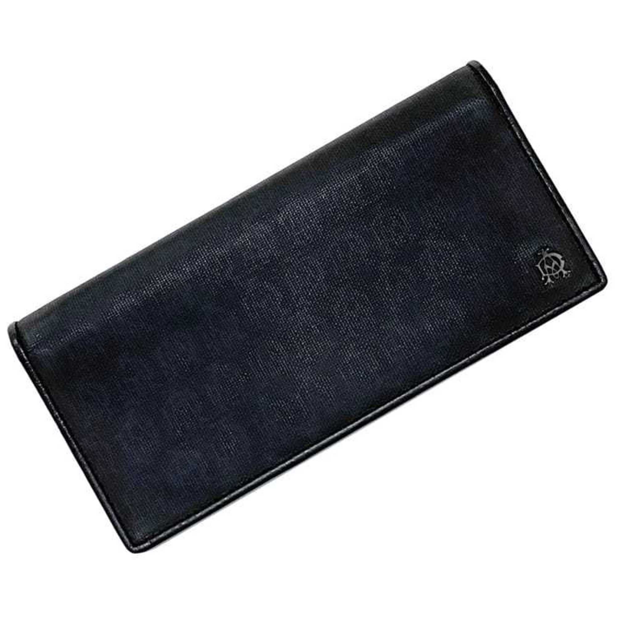 Alfred Dunhill Dunhill Bi-fold Long Wallet ec-21871 Black D-8 Leather Men's Pattern Size ONE SIZE - 2 Thumbnail