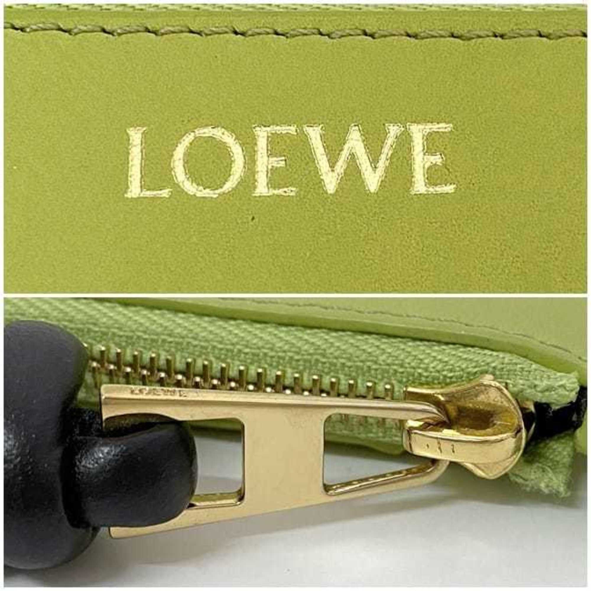 Loewe LOEWE Coin Card Case f-21870 Light Green Anise Black Knot CEM1Z40X01 Purse Leather L-Shaped Unisex Size ONE SIZE - 10 Thumbnail