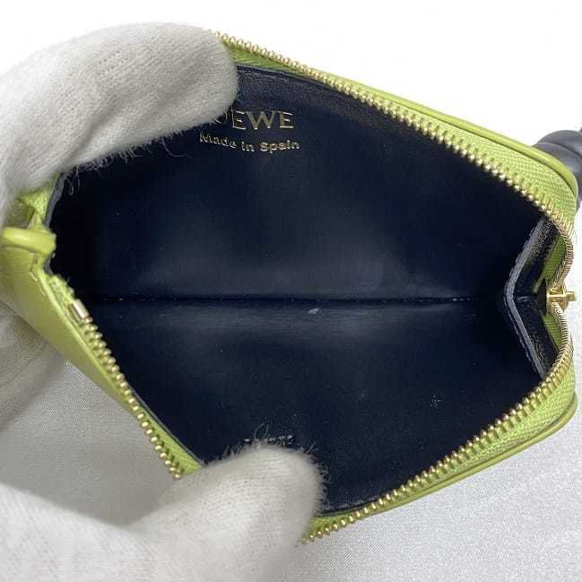 Loewe LOEWE Coin Card Case f-21870 Light Green Anise Black Knot CEM1Z40X01 Purse Leather L-Shaped Unisex Size ONE SIZE - 6 Thumbnail