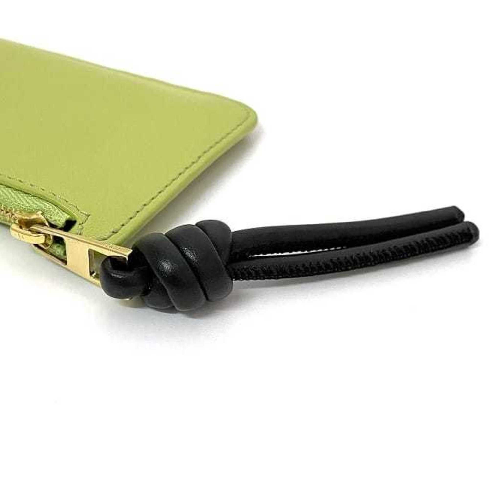 Loewe LOEWE Coin Card Case f-21870 Light Green Anise Black Knot CEM1Z40X01 Purse Leather L-Shaped Unisex Size ONE SIZE - 7 Thumbnail