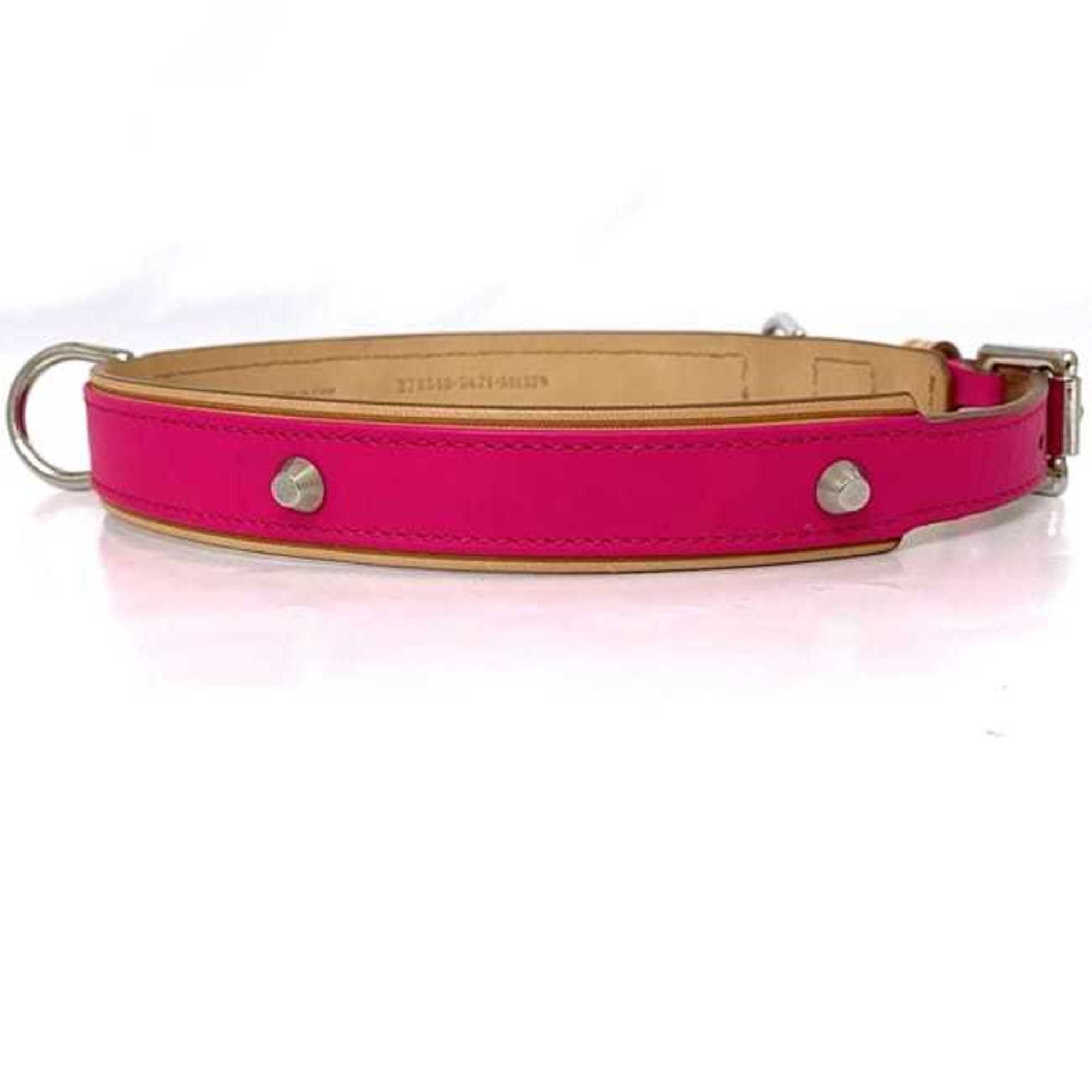 Balenciaga Balenciaga collar ec-21735 pink beige 278518 pet supplies leather 5671 511379 BALENCIAGA dog neon color charm studs accessories Size ONE SIZE - 6 Thumbnail