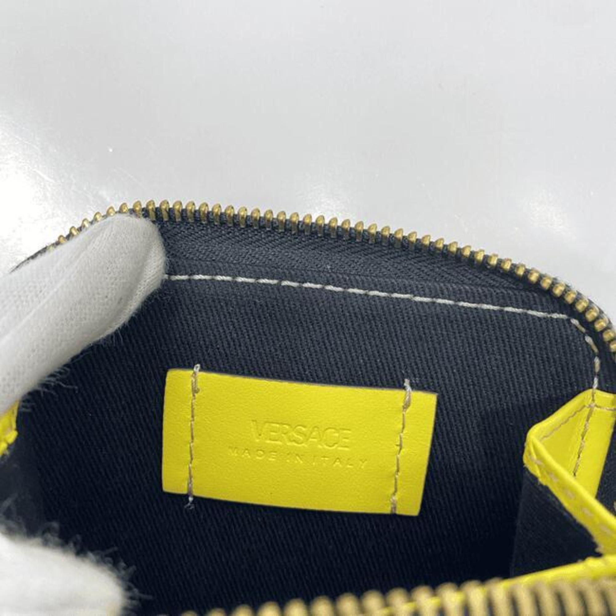 Versace Versace Coin Case ec-21686 Yellow 1001873 Purse Leather VERSACE Compact Size ONE SIZE - 8 Thumbnail