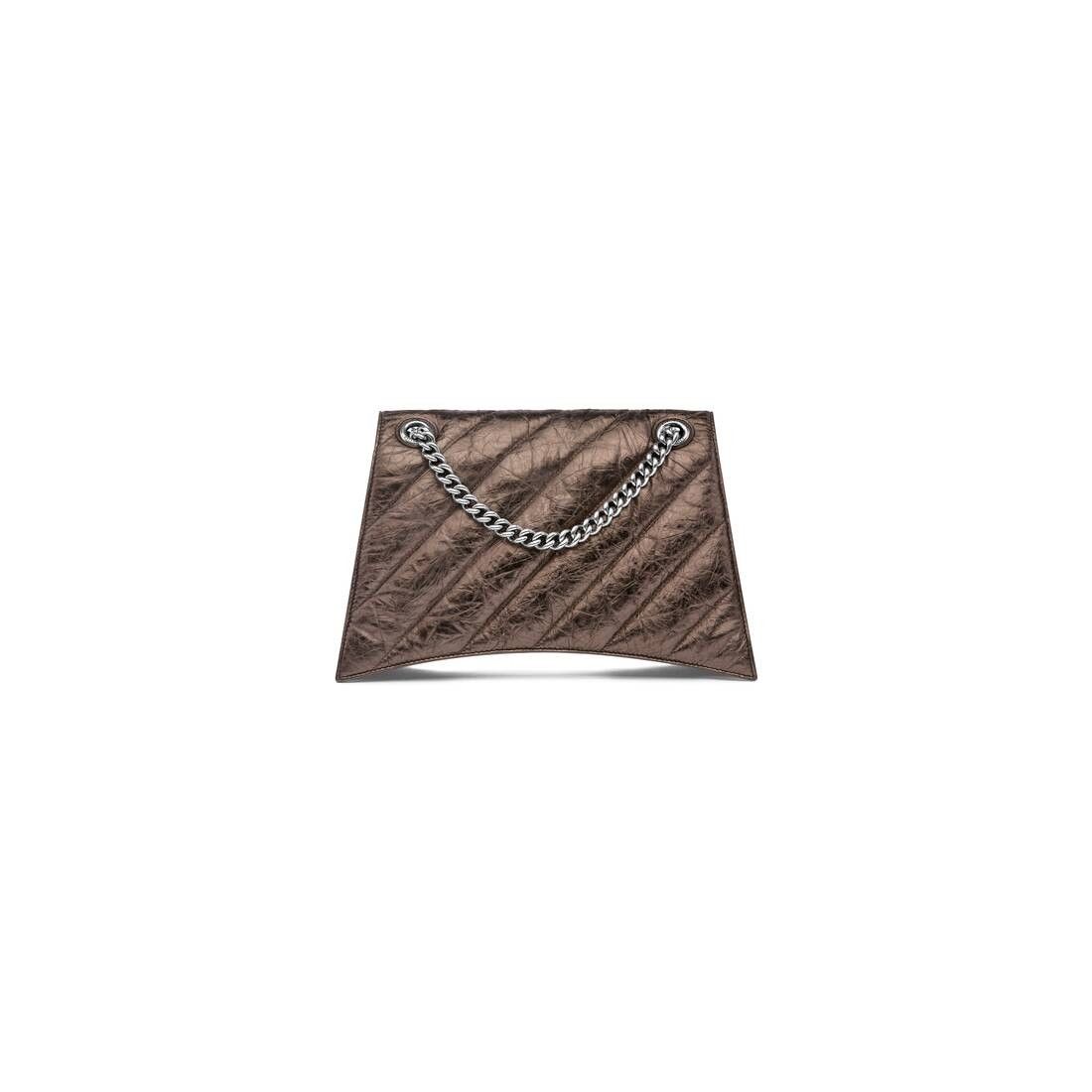 Balenciaga Crush Medium Chain Bag Metallized Quilted Bronze Size ONE SIZE - 4 Thumbnail